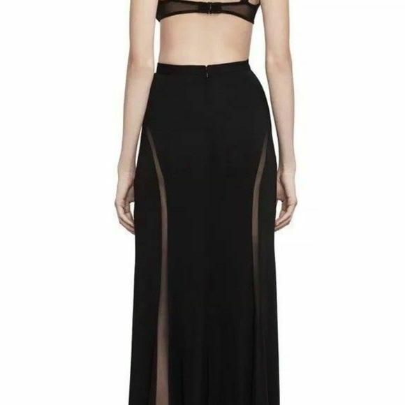 NWT NEW BCBG MAX AZRIA $338 BLACK ADELE OPEN BACK - Picture 2 of 11